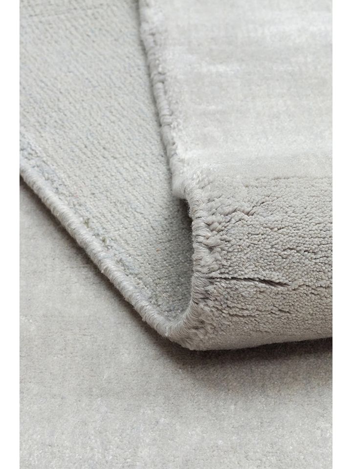 Linum Serisi Doğal Keten ve Pamuk Harmanlı Gri El Dokuma Halı NX-735