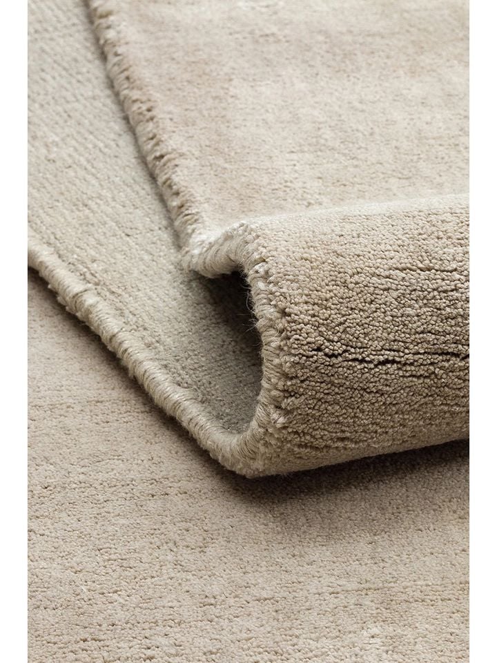 Linum Serisi Doğal Keten ve Pamuk Harmanlı Bej El Dokuma Halı NX-736