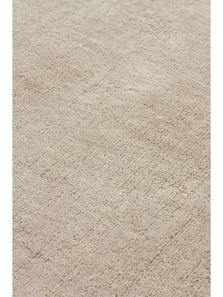 Linum Serisi Doğal Keten ve Pamuk Harmanlı Bej El Dokuma Halı NX-736