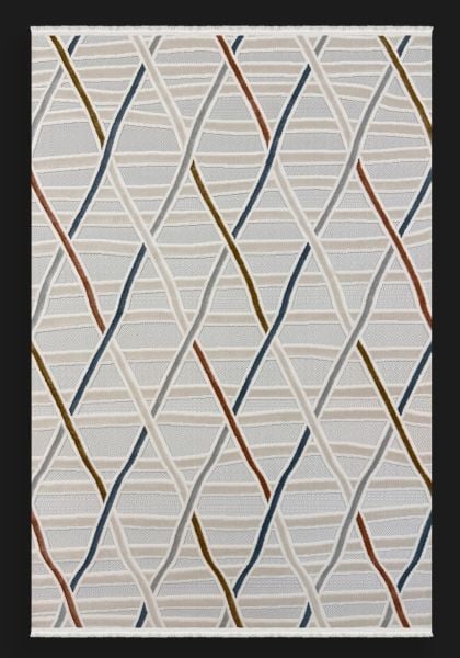 Polo Serisi Ekru/Multi Modern Halı NX-6951