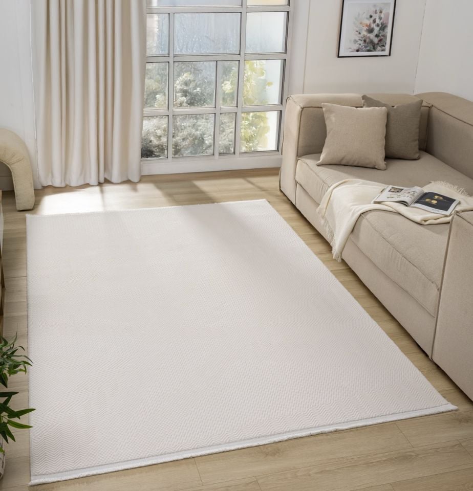 Monza Serisi Krem Renk Akrilik Halı SH-0556K