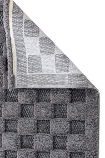Bony Serisi Modern Antrasit Renk Halı AP-4214