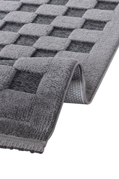Bony Serisi Modern Antrasit Renk Halı AP-4214