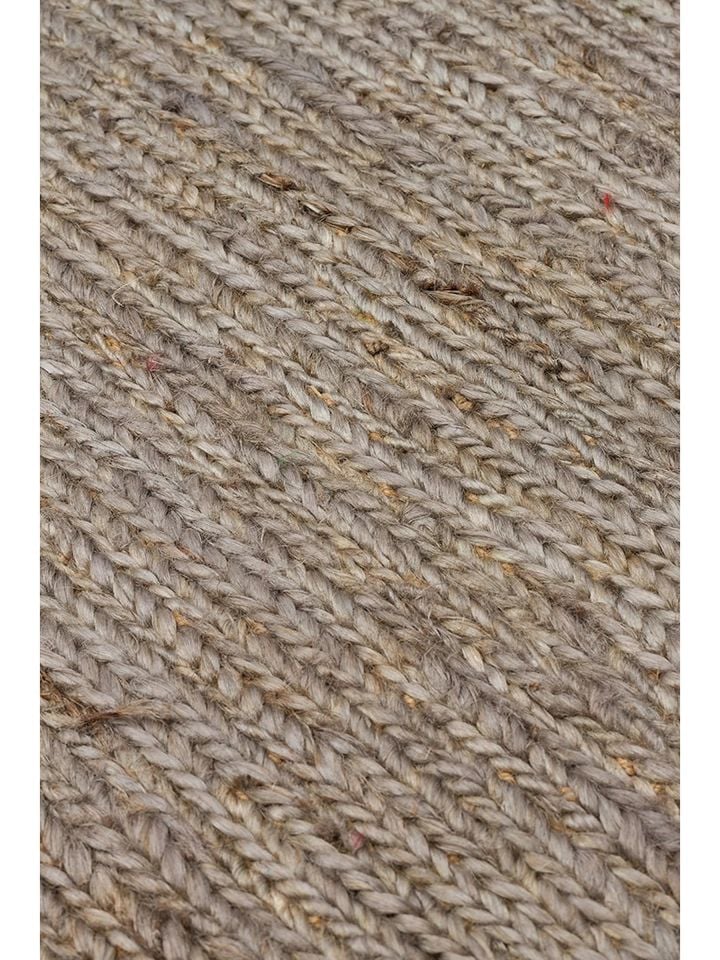 Tera Serisi %100 Doğal Jüt Sumak (Balıksırtı) Örgü Teknikli Taş Renk El Halısı NX-742