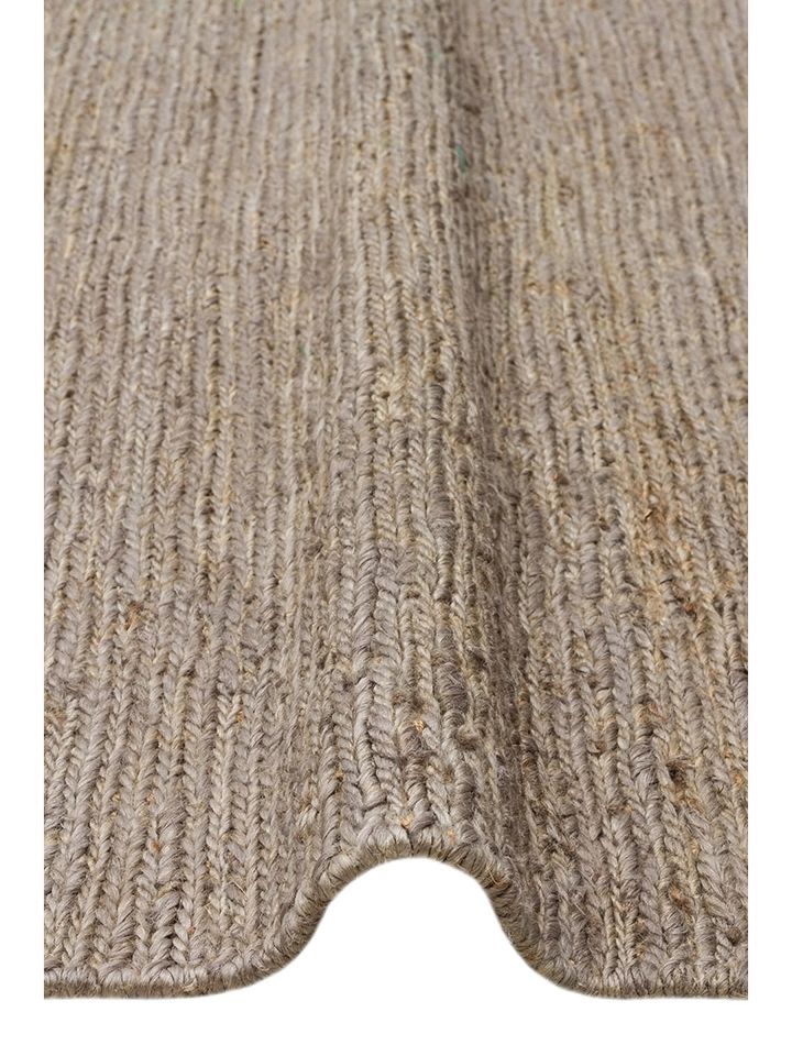 Tera Serisi %100 Doğal Jüt Sumak (Balıksırtı) Örgü Teknikli Taş Renk El Halısı NX-742