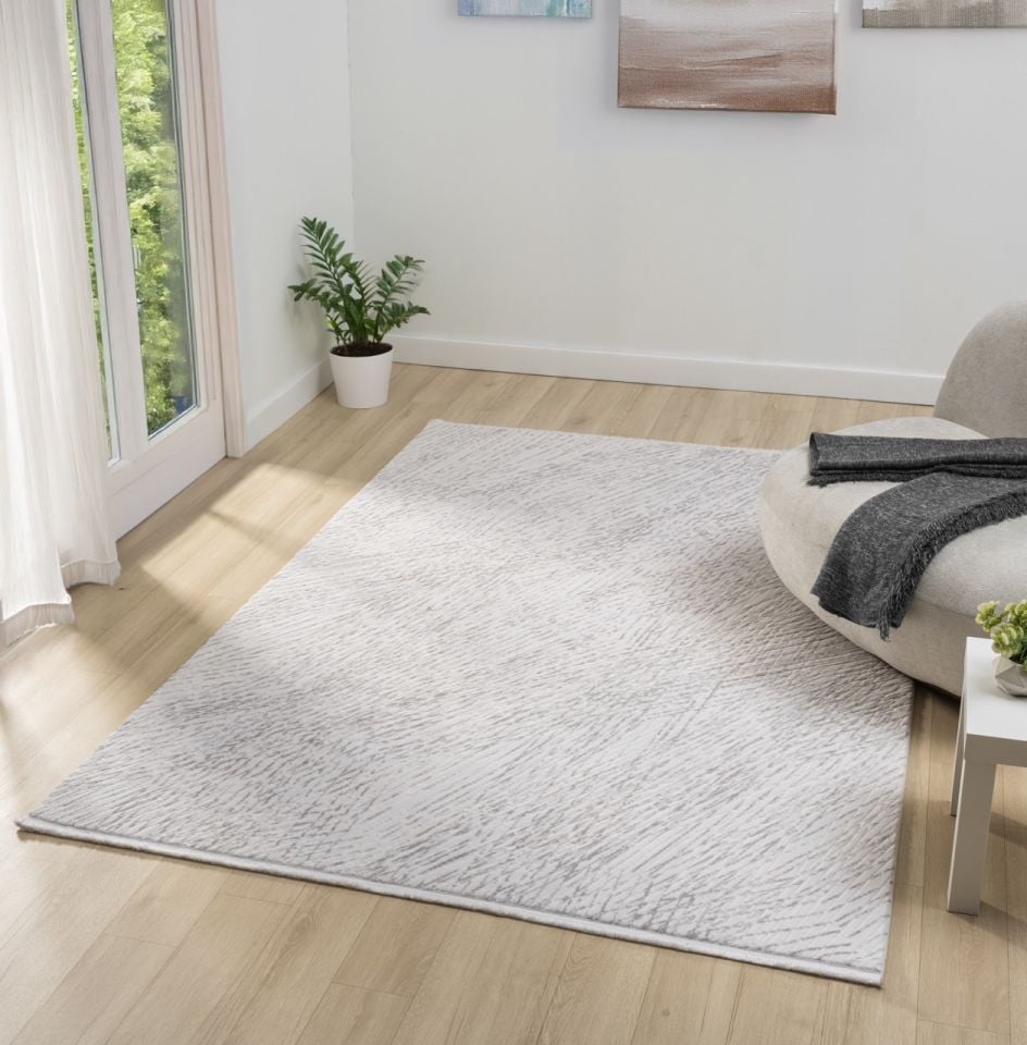 Monza Serisi Gri Renk Akrilik Halı SH-0555G