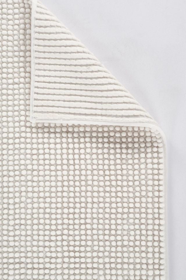 Cloud Serisi Makinede Yıkanabilir Beyaz Yumuşak Halı NX-124