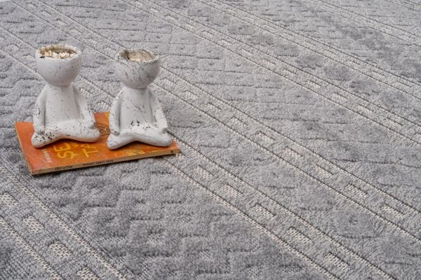 Bony Serisi Gri Renk Modern Halı SH-151