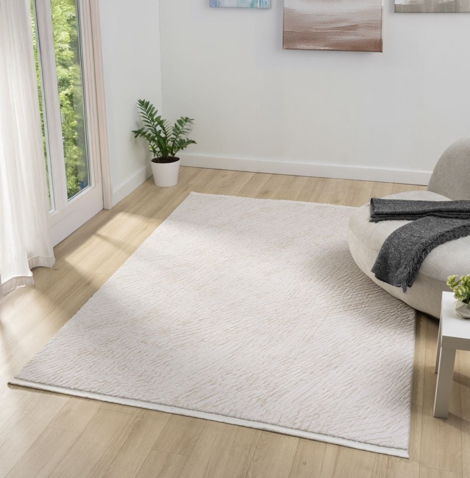 Monza Serisi Bej Renk Akrilik Halı SH-0555B