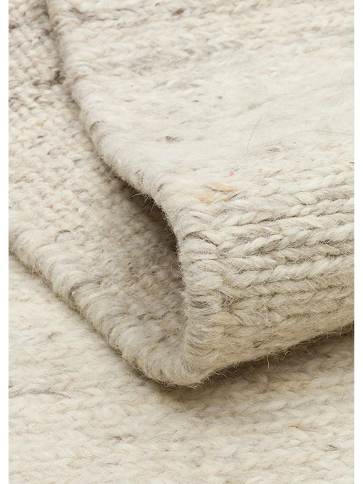 Sumak Artisan Serisi %100 Naturel Yeni Zelanda Yünü & Pamuk Krem Renk El Dokuma Halı NX-747