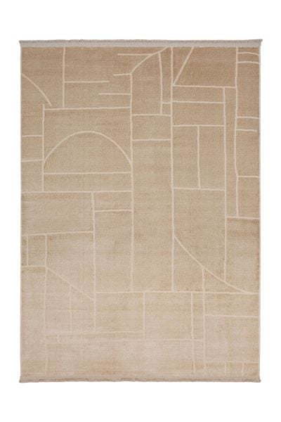 Bony Serisi Bej Renk Modern Halı CH-91