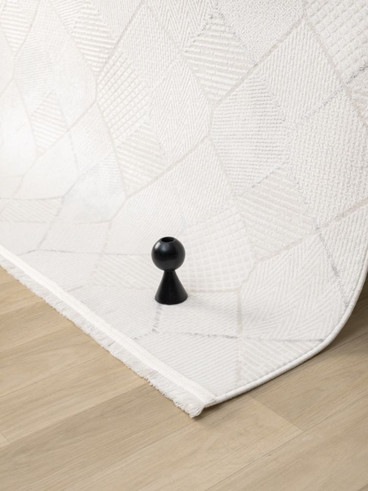 Vera Serisi Krem/Gri Makine Dokuma Halısı SH-143