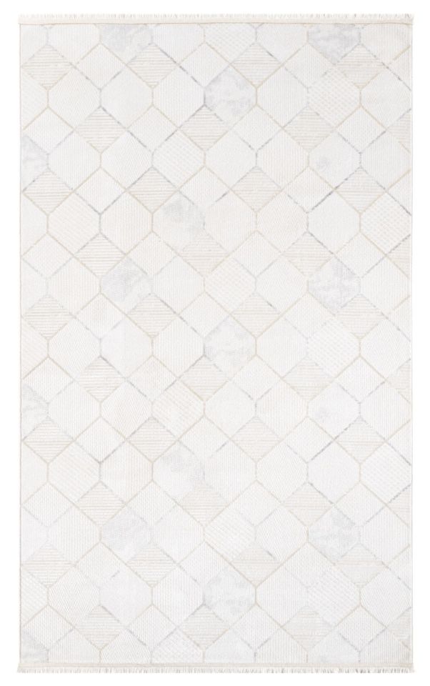 Vera Serisi Krem/Gri Makine Dokuma Halısı SH-143