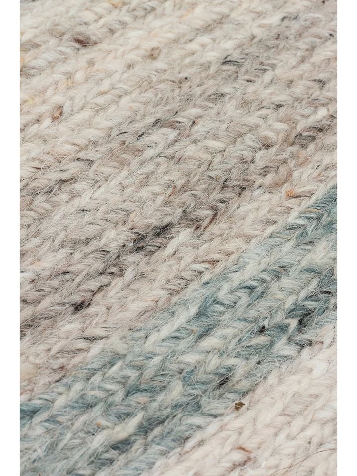 Sumak Artisan Serisi %100 Naturel Yeni Zelanda Yünü & Pamuk Gri/Mavi Renk El Dokuma Halı NX-749