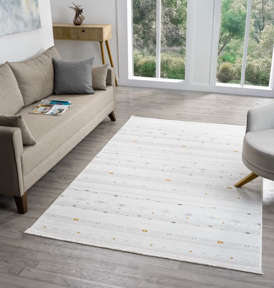 Vera Serisi Krem/Multi Makine Dokuma Halısı SH-145