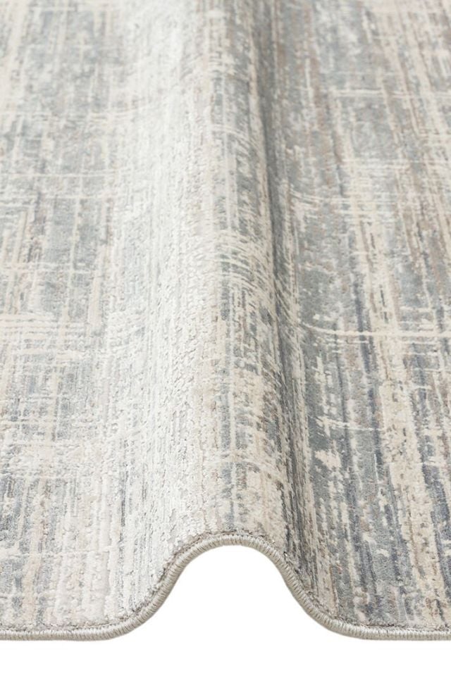 Lumina Luxe Serisi Modern Parlak Viskon & Akrilik Karışımlı Bej/Gri Renk Halı NX-752