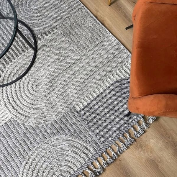 Nordic Serisi Gri Renk Modern Halı TH-71