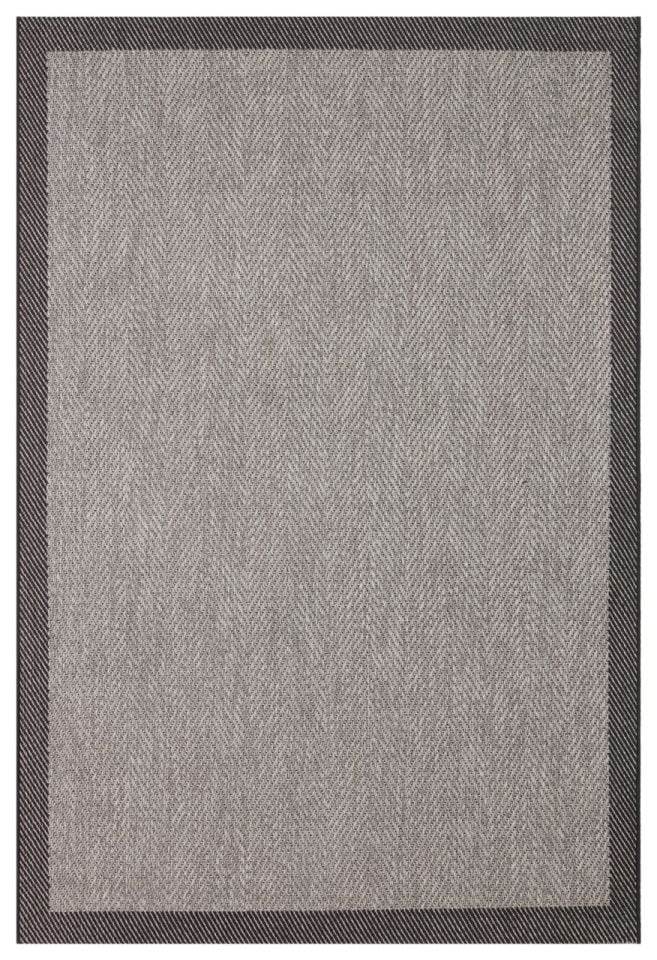 Alfa Serisi Makinede Yıkanabilir Gri/Siyah Sisal Halı NX-16