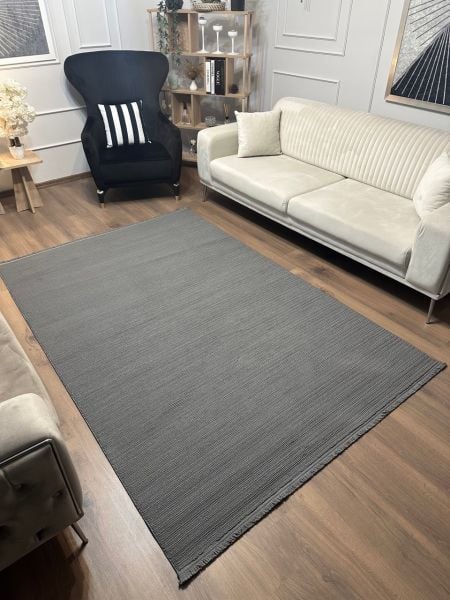 Clam Serisi Bukle Antrasit Renk Halı NX-3035