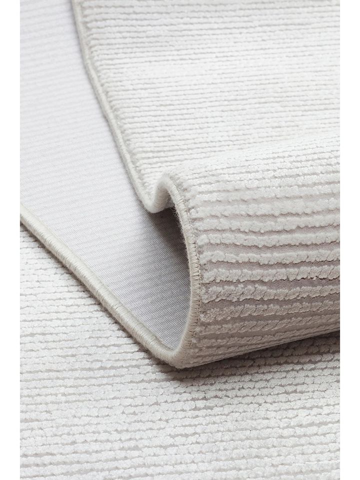 Lumina Luxe Serisi Modern Parlak Viskon & Akrilik Karışımlı Krem Renk Halı NX-754