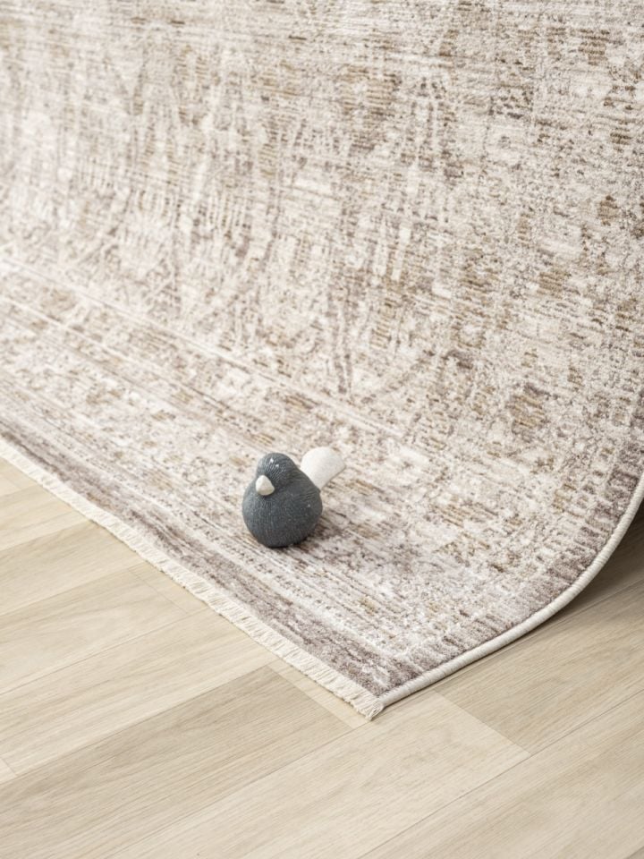 Luna Serisi Bej Renk Makine Halısı SH-10200