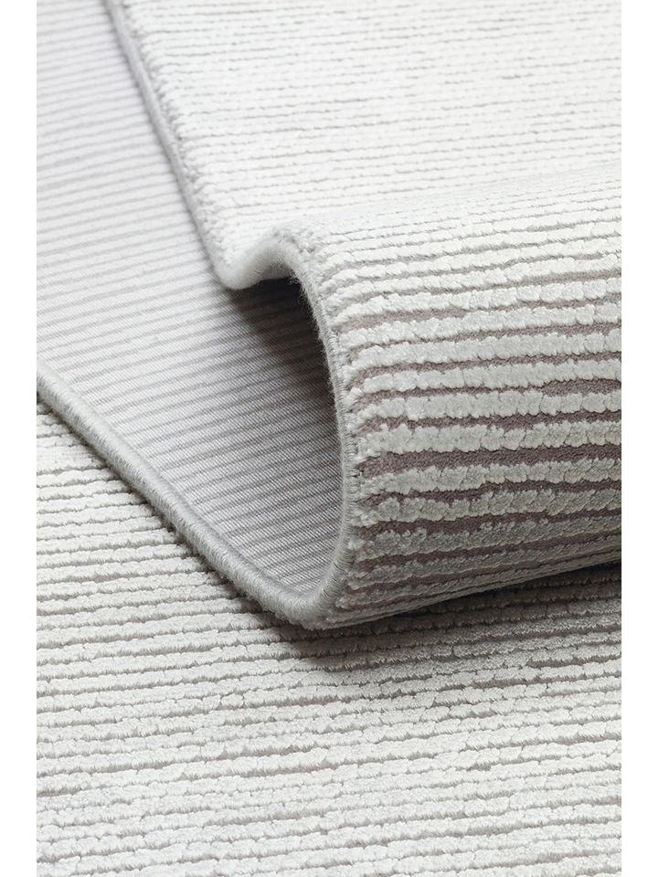 Lumina Luxe Serisi Modern Parlak Viskon & Akrilik Karışımlı Gri Renk Halı NX-755