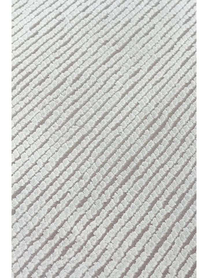 Lumina Luxe Serisi Modern Parlak Viskon & Akrilik Karışımlı Gri Renk Halı NX-755