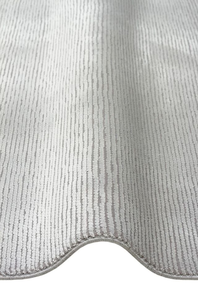 Lumina Luxe Serisi Modern Parlak Viskon & Akrilik Karışımlı Gri Renk Halı NX-755