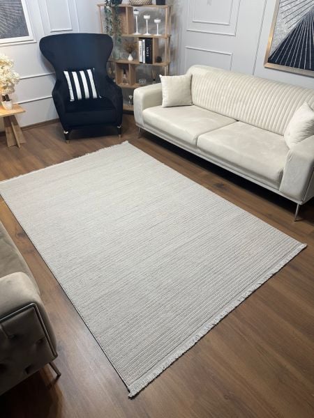 Clam Serisi Bukle Gri Renk Halı NX-3036