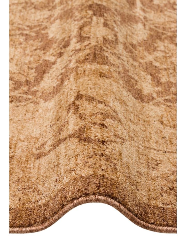 Luna Serisi Vintage Bej Renk Yumuşak Makine Halısı EH-0278