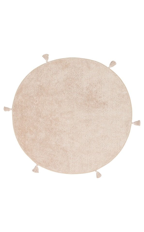 Yıkanabilir Kaymaz Tabanlı Natural Pamuk Çocuk/Bebek Halısı NX-224