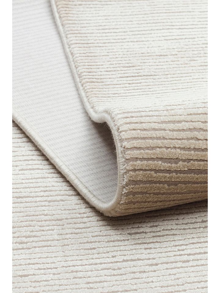 Lumina Luxe Serisi Modern Parlak Viskon & Akrilik Karışımlı Bej Renk Halı NX-756