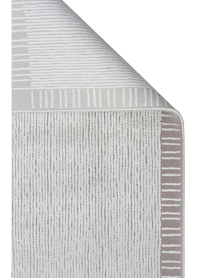 Lumina Luxe Serisi Modern Parlak Viskon & Akrilik Karışımlı Gri Renk Halı NX-757