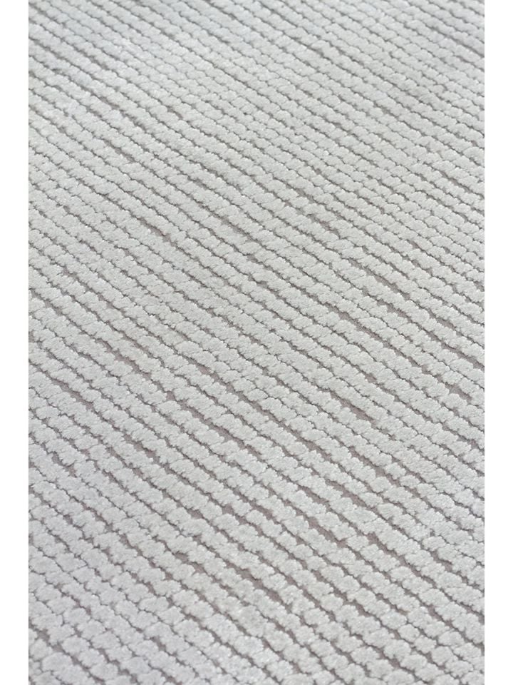 Lumina Luxe Serisi Modern Parlak Viskon & Akrilik Karışımlı Gri Renk Halı NX-757