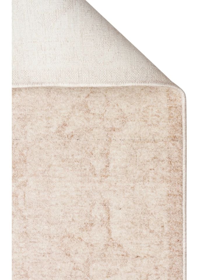 Luna Serisi Vintage Krem Renk Yumuşak Makine Halısı EH-0279