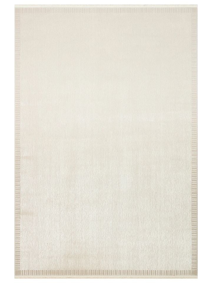 Lumina Luxe Serisi Modern Parlak Viskon & Akrilik Karışımlı Bej Renk Halı NX-758