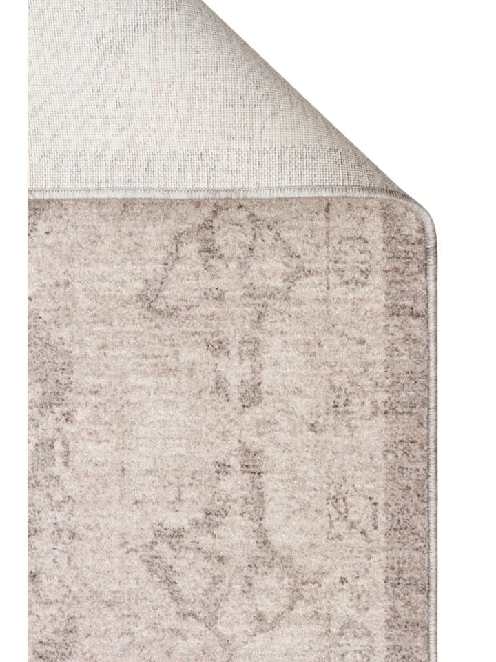 Luna Serisi Vintage Gri Renk Yumuşak Makine Halısı EH-0280