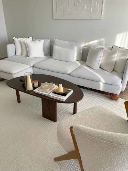 Clam Serisi Bukle Krem Renk Halı NX-3038