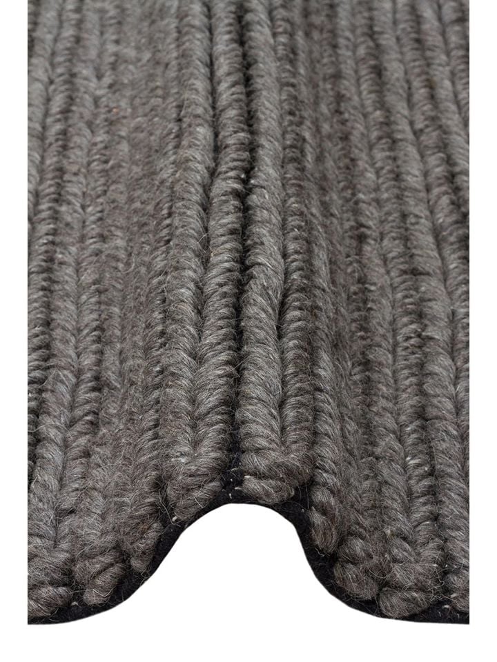 Nodus Serisi El Dokuma Örgü Yün Antrasit Renk Halı NX-3736