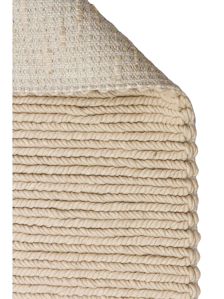 Nodus Serisi El Dokuma Örgü Yün Bej Renk Halı NX-3737