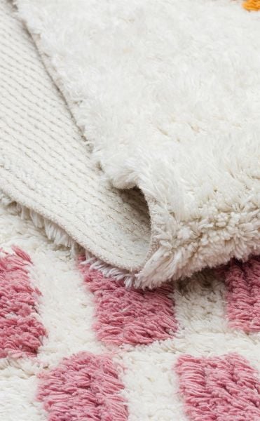 Yıkanabilir Kaymaz Tabanlı Natural Pamuk Çocuk/Bebek Halısı NX-232