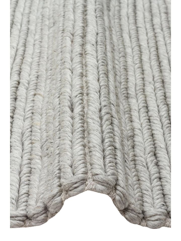 Nodus Serisi El Dokuma Örgü Yün Gri Renk Halı NX-3738