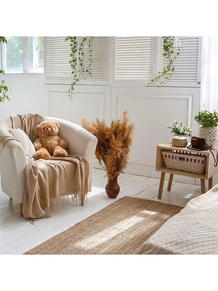 Siena Serisi Krem Renk Jüt El Dokuma Halı NX-1703