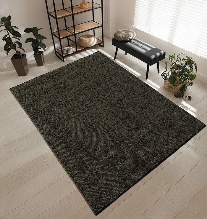 FIRSAT ÖLÇÜ 100x200 Yeşil Renk Makinede Yıkanabilir Kilim