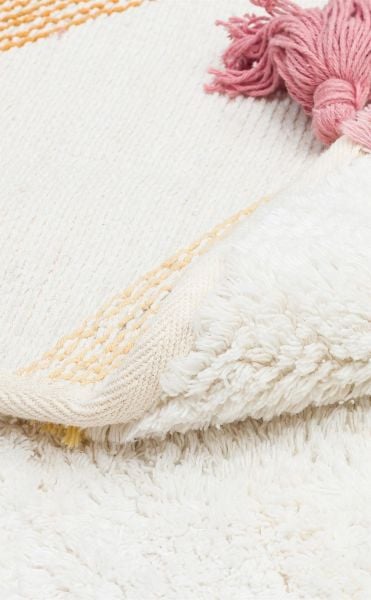 Yıkanabilir Kaymaz Tabanlı Natural Pamuk Çocuk/Bebek Halısı NX-233