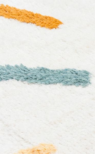 Yıkanabilir Kaymaz Tabanlı Natural Pamuk Çocuk/Bebek Halısı NX-233