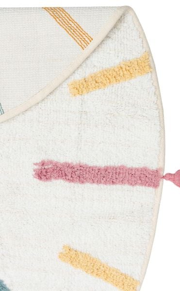 Yıkanabilir Kaymaz Tabanlı Natural Pamuk Çocuk/Bebek Halısı NX-233