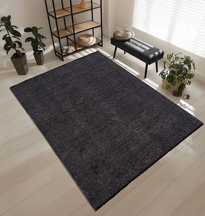FIRSAT ÖLÇÜ 100x200 Antrasit Renk Makinede Yıkanabilir Kilim