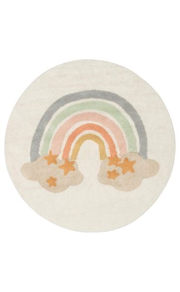 Yıkanabilir Kaymaz Tabanlı Natural Pamuk Çocuk/Bebek Halısı NX-235