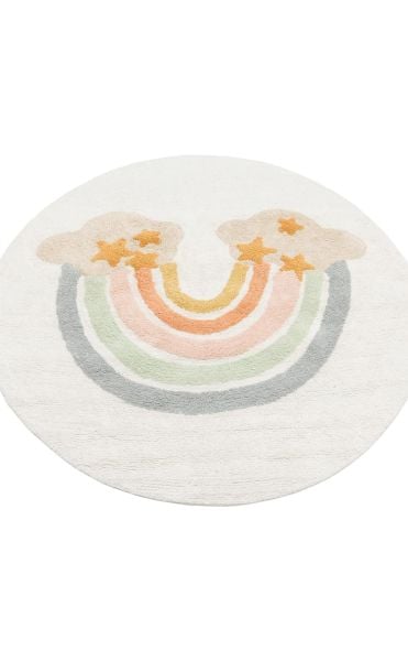 Yıkanabilir Kaymaz Tabanlı Natural Pamuk Çocuk/Bebek Halısı NX-235